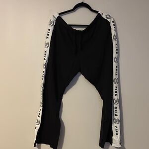 Black and White PINK Track Pants